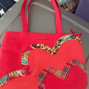 Burnt orange Vera Bradley tote